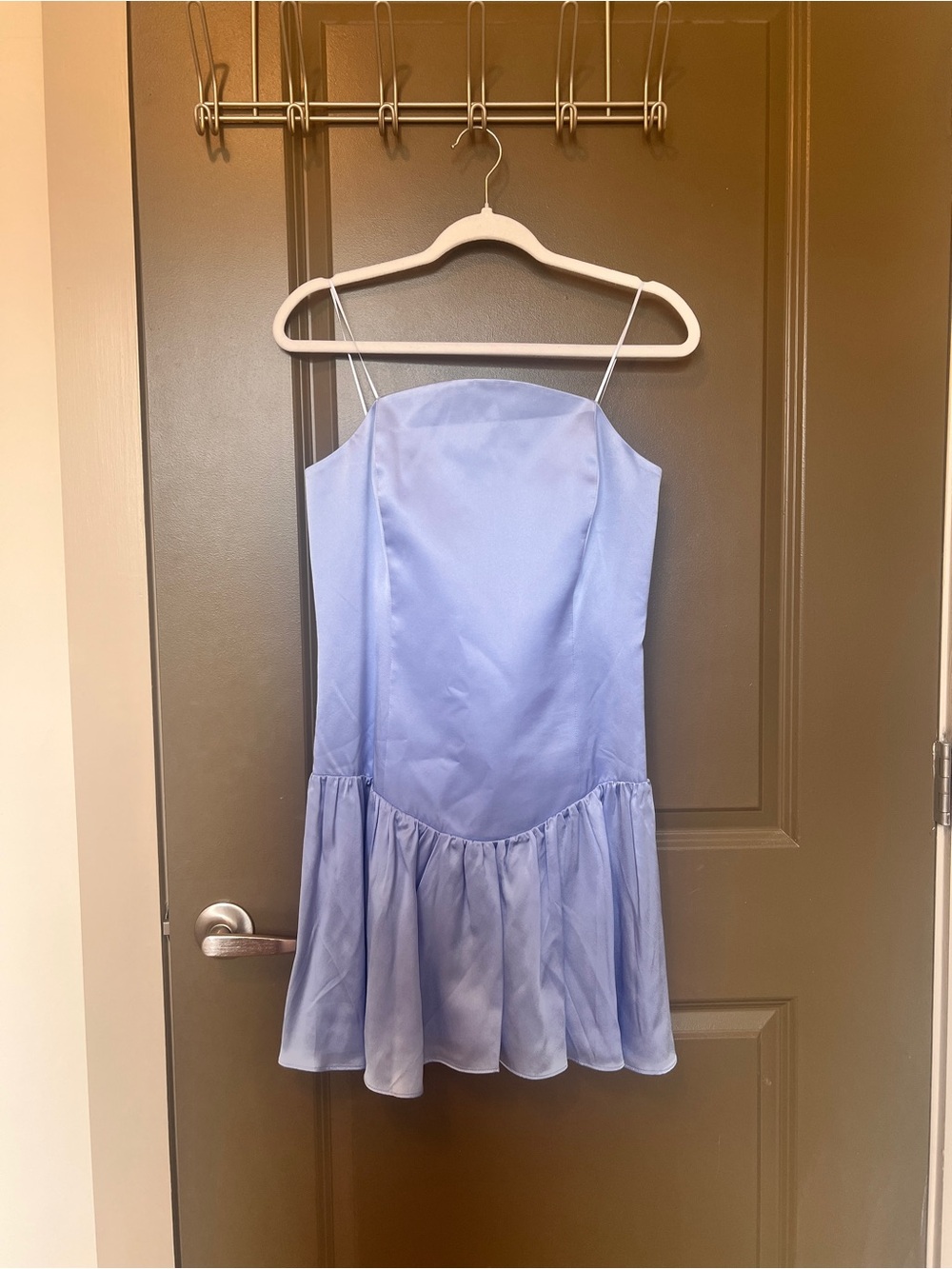 Amanda Uprichard Periwinkle Blue Satin Mini Dress